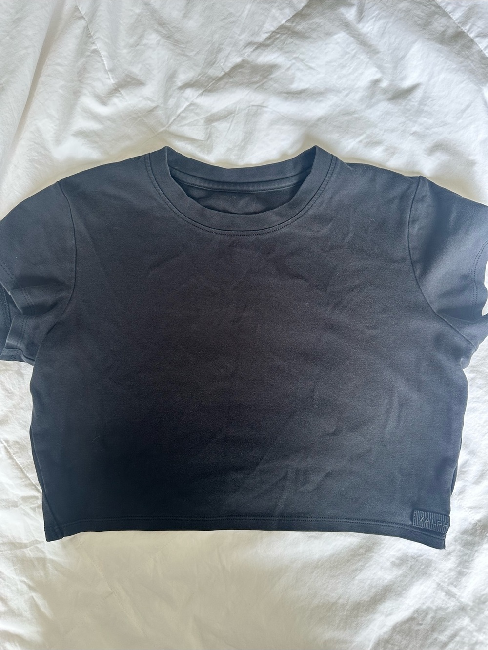 Alphalete Black Short Sleeve Crop Tee